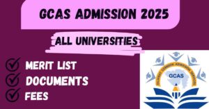 GCAS admission process 2025 26